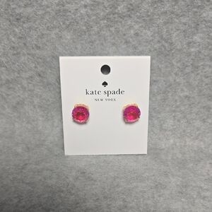 kate spade Rise & Shine Gold Plated Fushsia Earrings